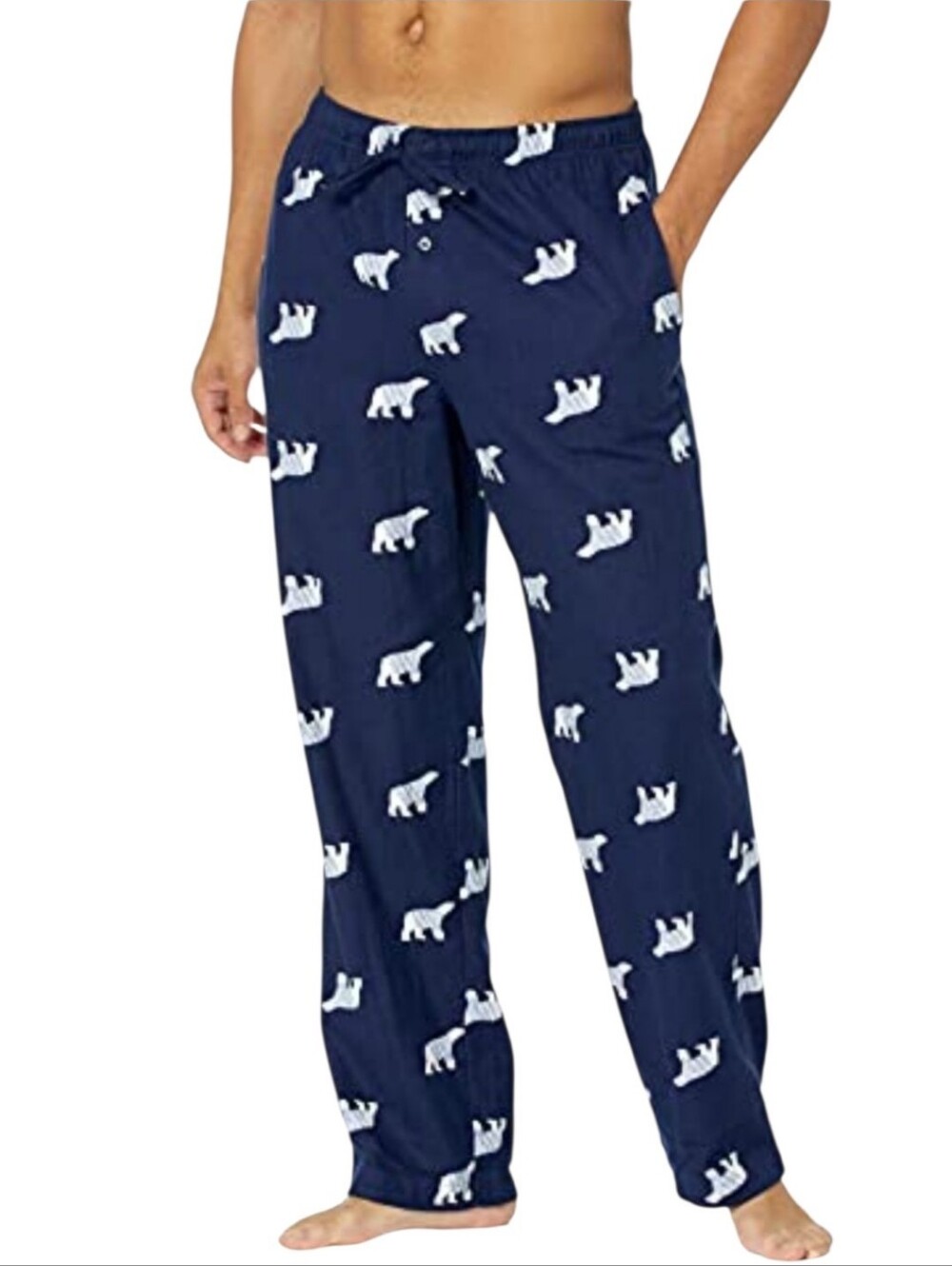 Men' Amazon Essentials Polar Bear Print Flannel Pajama Pants Sz Medium